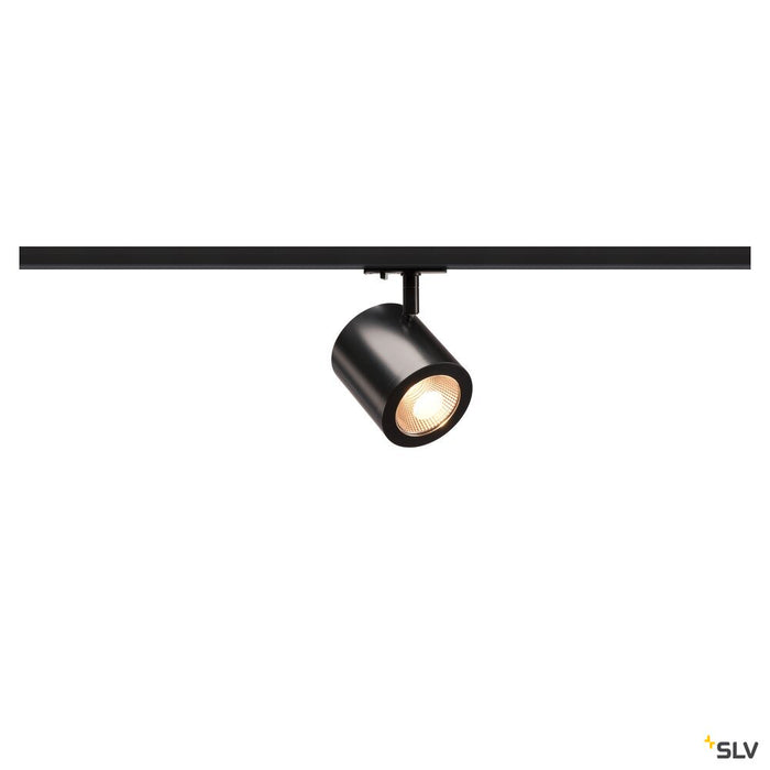 ENOLA_C, spot for 1-circuit high-voltage track, LED, 3000K, black, 35°, incl. 1-circuit adapter