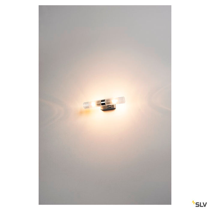 MIBO WALL UP-DOWN wall light, QT14, IP21, up/down, chrome, max. 50 W