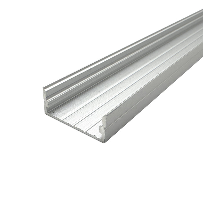1 Metre Shallow Double-Width Surface Mounted Aluminium Profile, 10x23 mm