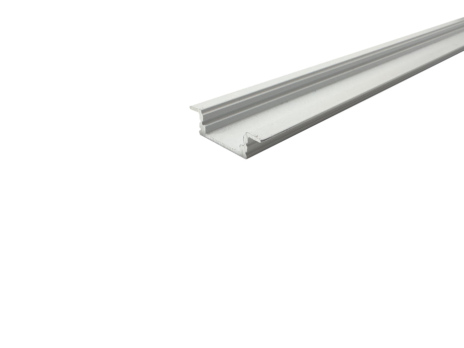 1 Metre Shallow Recessed White Aluminium Profile, 7x25 mm