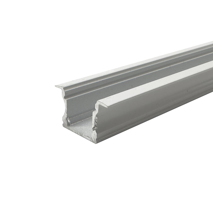 1 Metre Standard Recessed White Aluminium Profile, 14x25 mm