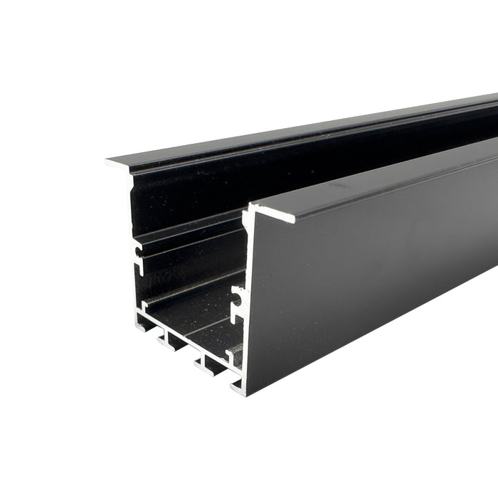 1 Metre Modular Recessed Black Aluminium Profile, 35x50 mm
