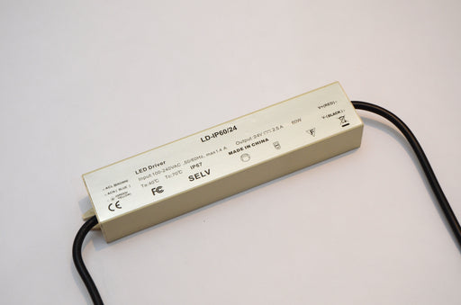 60 watt constant voltage LED driver 24V in IP67.