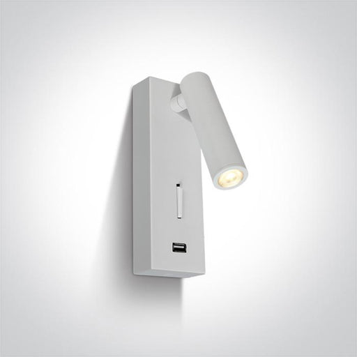WHITE LED 3W WW IP20 100-240V USB 2A.