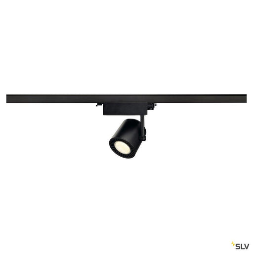 3~ SUPROS TRACK LED 3-circuit system luminaire black 4000K CRI90 60° 2700lm reflector incl. 3-circuit adapter.