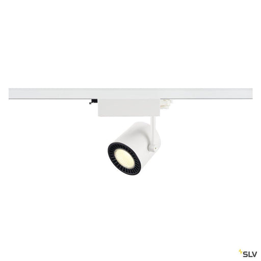 3~ SUPROS TRACK LED 3-circuit system luminaire white 4000K CRI90 60° 3520lm reflector incl. 3-circuit adapter.