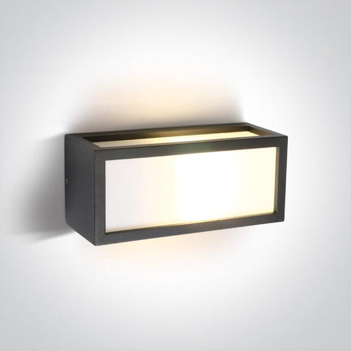 ANTHRACITE E27 12W WALL LIGHT IP54.