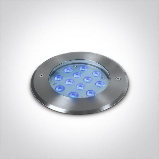 12X1W BLUE LED SS316 IP68 RECESSED UNDERWATER 24V.