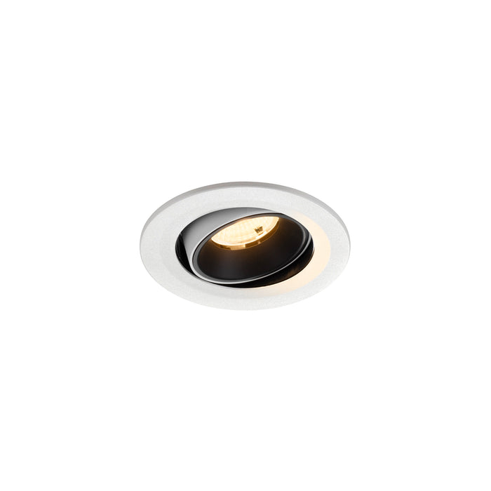 NUMINOS MOVE S, white/black recessed ceiling light 3000 K 55°