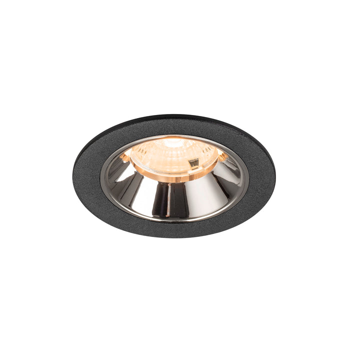 NUMINOS S, black/chrome recessed ceiling light 2700 K 55°