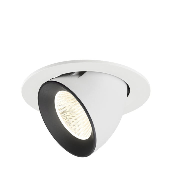 NUMINOS GIMBLE L, white/black recessed ceiling light 4000 K 40°