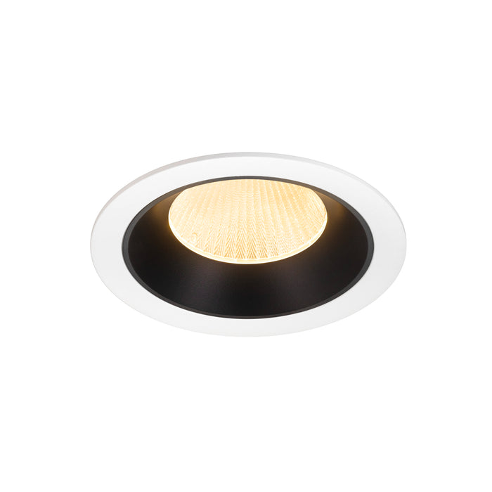 NUMINOS XL, white/black recessed ceiling light 3000 K 20°