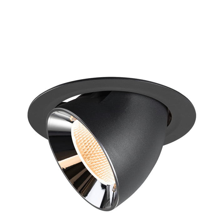 NUMINOS GIMBLE XL, black/chrome recessed ceiling light 2700 K 20°