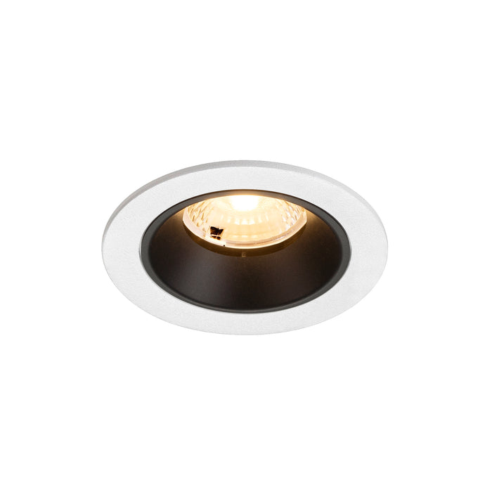 NUMINOS S, white/black recessed ceiling light 3000 K 40°