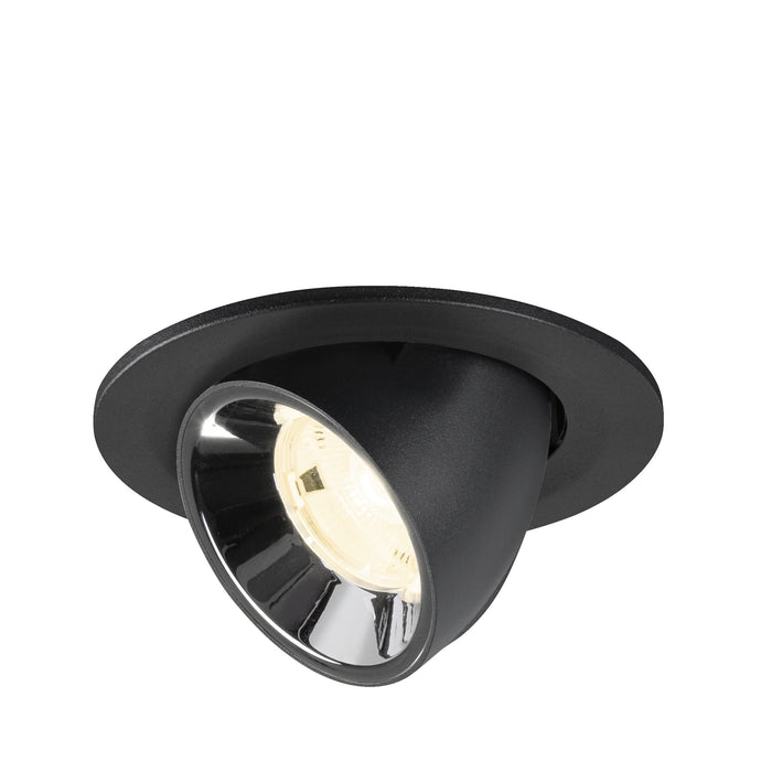 NUMINOS GIMBLE S, black/chrome recessed ceiling light 4000 K 20°