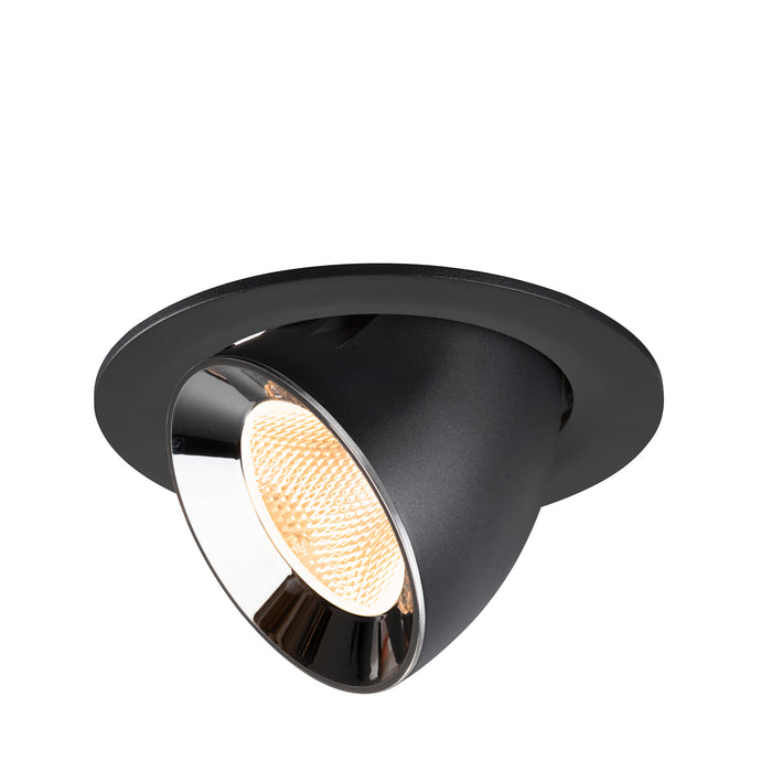 NUMINOS GIMBLE L, black/chrome recessed ceiling light 2700 K 20°
