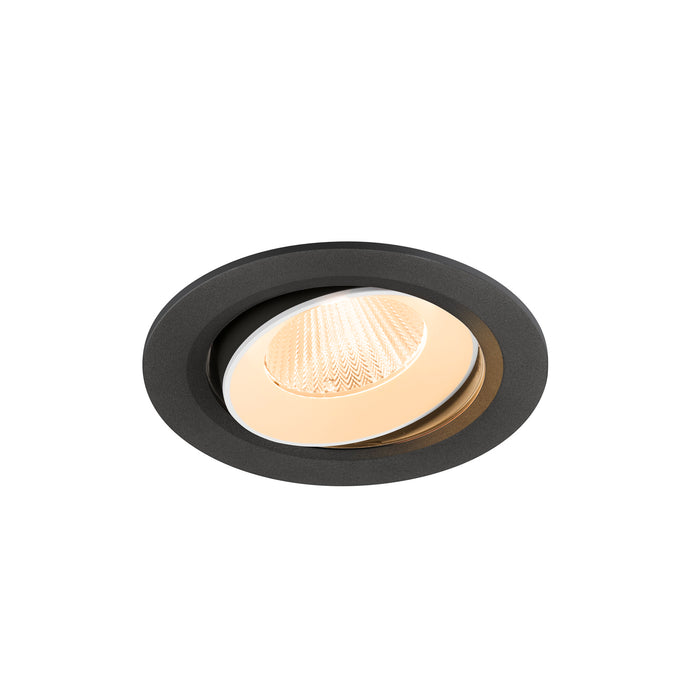 NUMINOS MOVE L, Recessed ceiling light, 2700 K, 40°, IP20, round, black / white