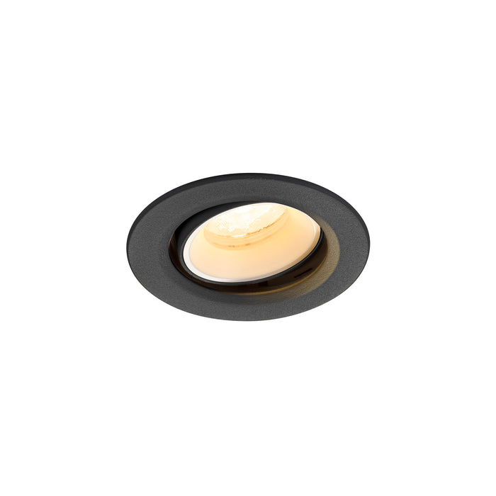 NUMINOS MOVE XS, Recessed ceiling light, 3000 K, 40°, IP20, round, black / white