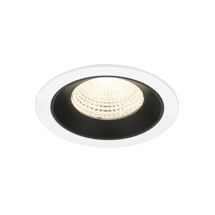 NUMINOS L, white/black recessed ceiling light 4000 K 55°