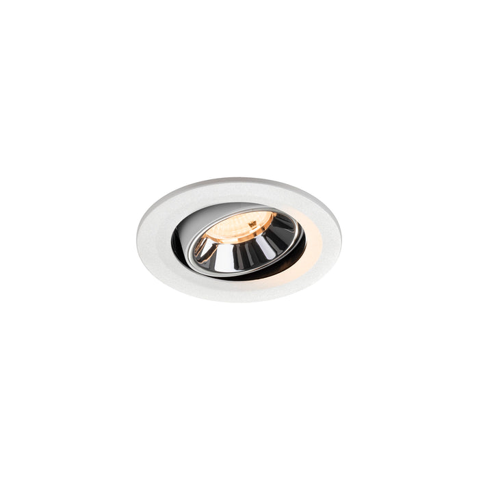 NUMINOS MOVE S, white/chrom recessed ceiling light 2700 K 55°