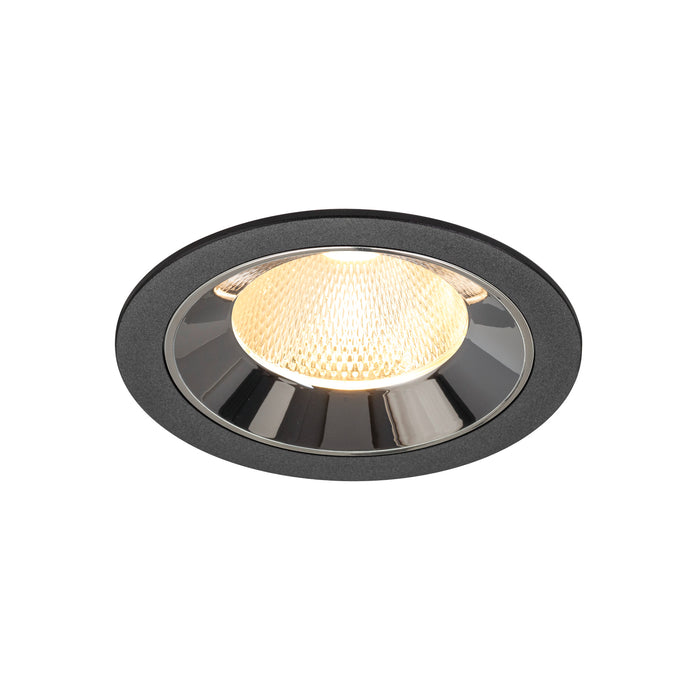 NUMINOS L, black/chrome recessed ceiling light 3000 K 20°