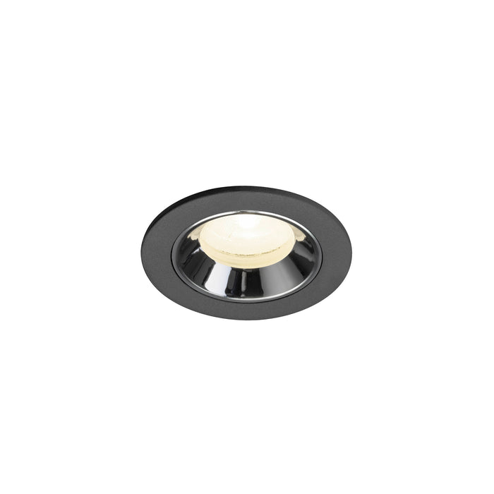 NUMINOS XS, black/chrome recessed ceiling light 4000 K 20°