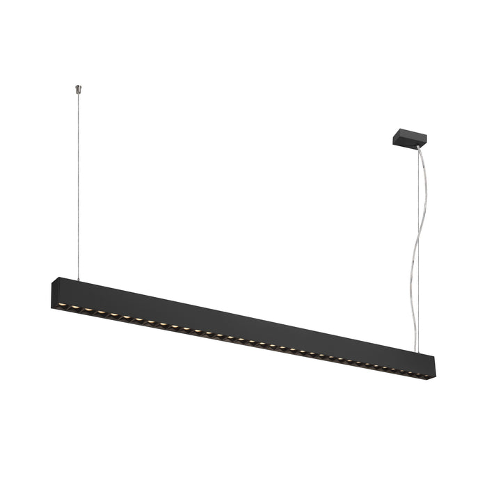 GLENOS PRO, pendant light, 1.5m, DALI, UGR16, pendant length 210 cm, 3000K, 75°, black