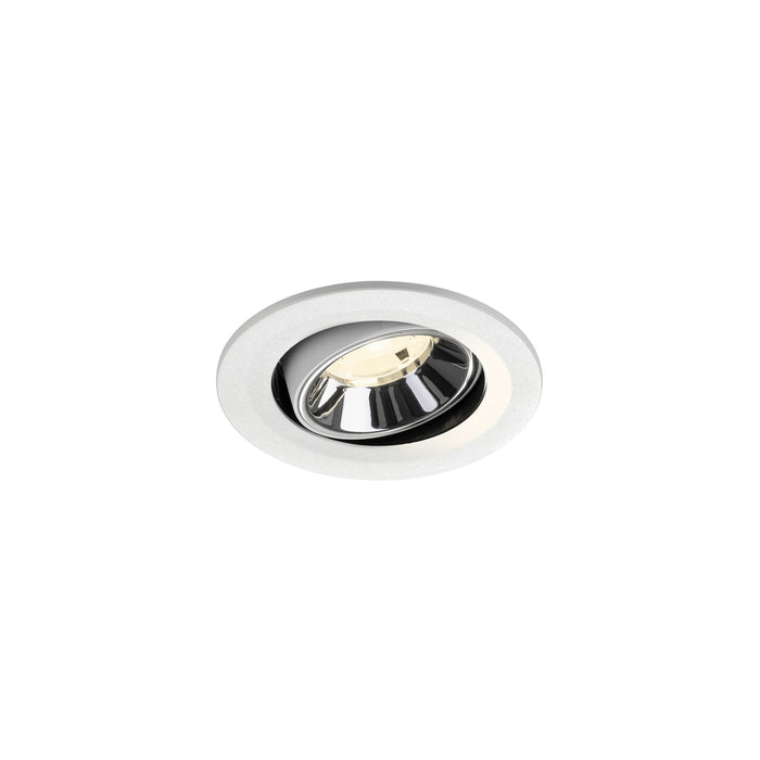 NUMINOS MOVE S, white/chrom recessed ceiling light 4000 K 20°