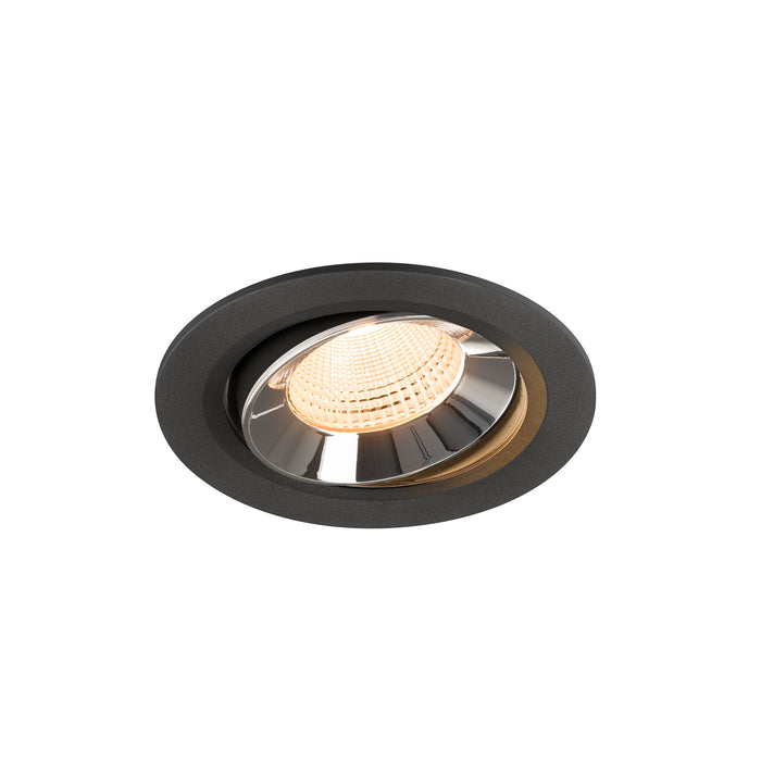 NUMINOS MOVE L, black/chrome recessed ceiling light 2700 K 55°