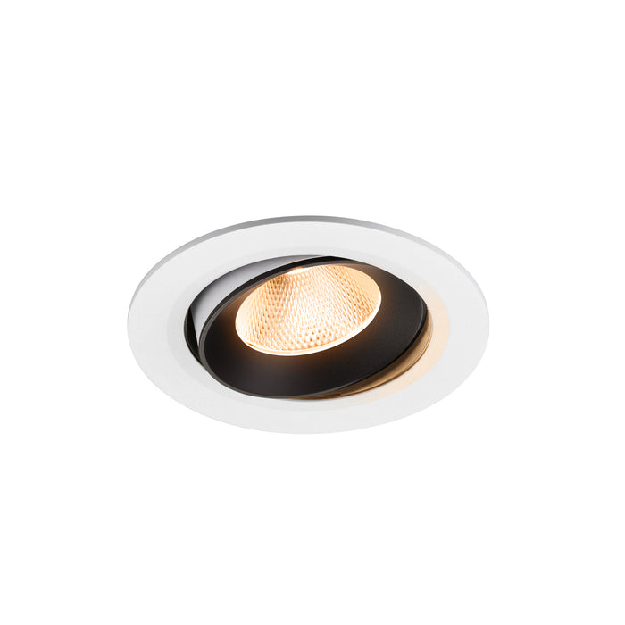 NUMINOS MOVE L, white/black recessed ceiling light 2700 K 20°
