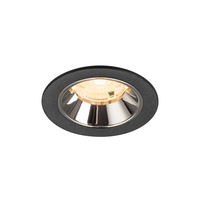 NUMINOS S, black/chrome recessed ceiling light 3000 K 55°