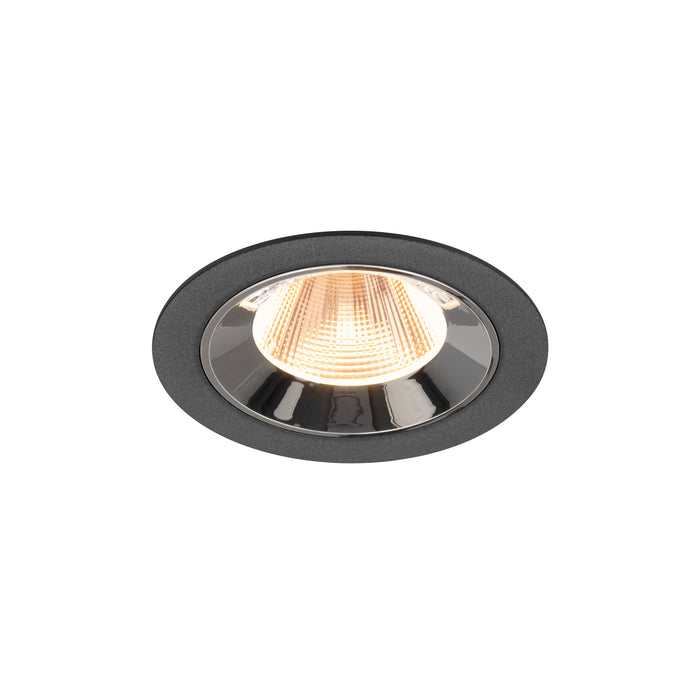 NUMINOS M, black/chrome recessed ceiling light 2700 K 20°