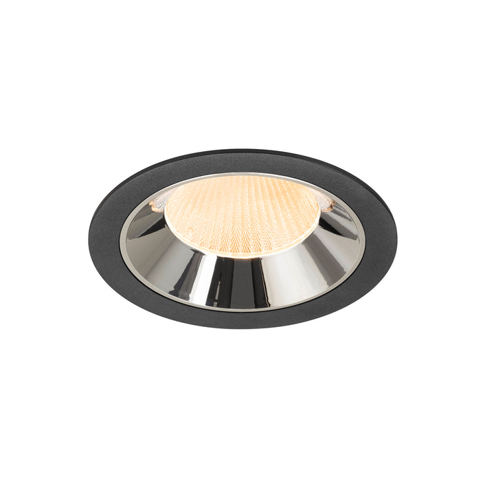 NUMINOS XL, black/chrome recessed ceiling light 2700 K 20°