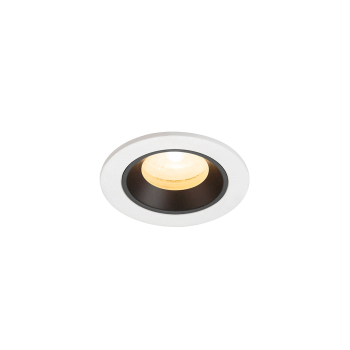NUMINOS XS, white/black recessed ceiling light 3000 K 20°
