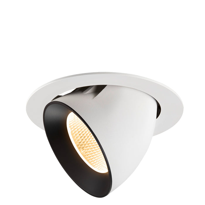 NUMINOS GIMBLE XL, white/black recessed ceiling light 3000 K 20°
