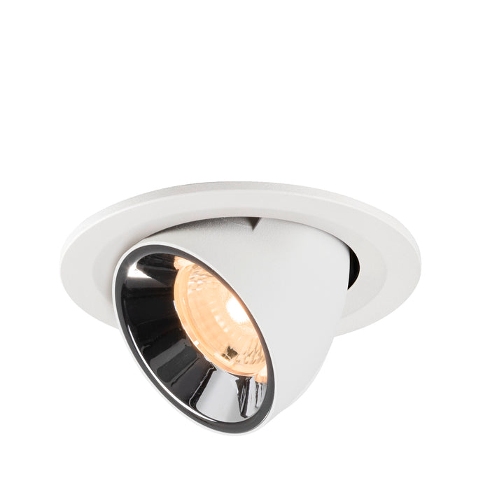 NUMINOS GIMBLE S, white/chrom recessed ceiling light 2700 K 40°