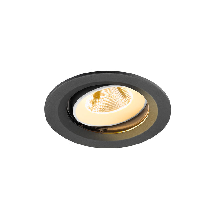 NUMINOS MOVE M, Recessed ceiling light, 3000 K, 20°, IP20, round, black / white