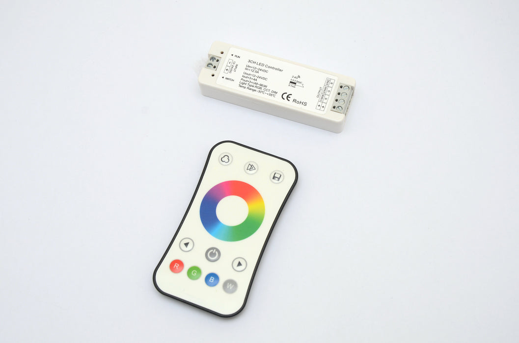 Single Zone RGB/RGBW Remote Controller + Receiver for RGB LED strip
