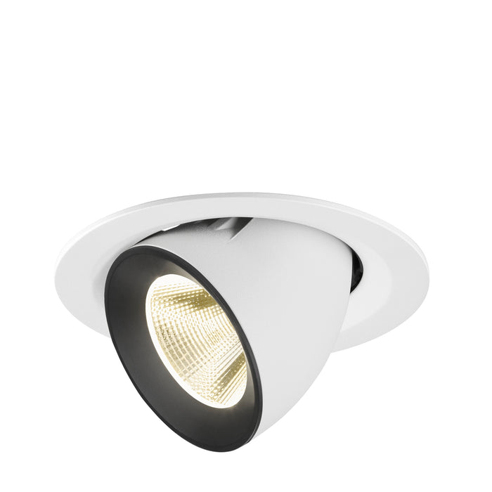 NUMINOS GIMBLE M, white/black recessed ceiling light 4000 K 20°