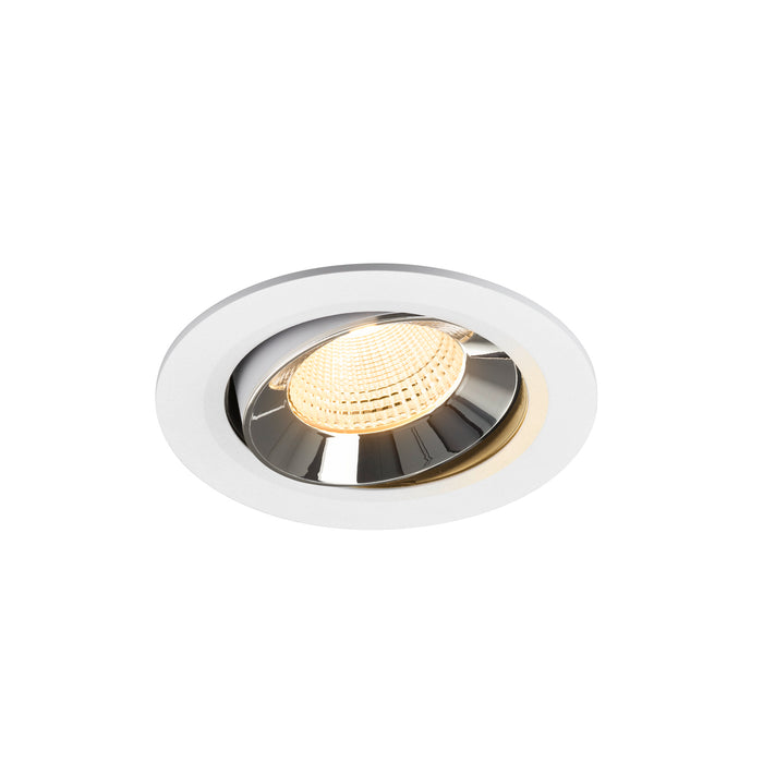 NUMINOS MOVE L, white/chrom recessed ceiling light 3000 K 55°