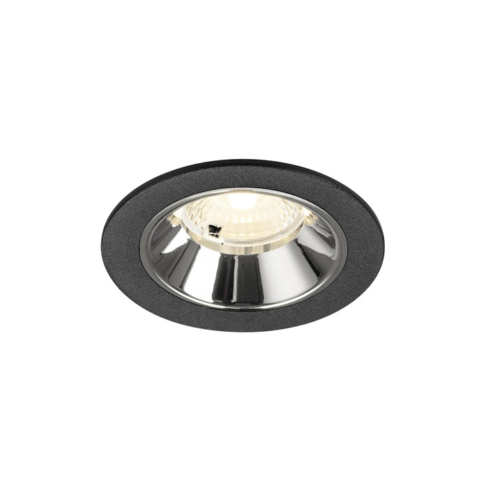 NUMINOS S, black/chrome recessed ceiling light 4000 K 40°