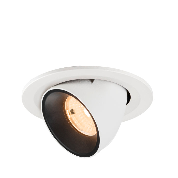 NUMINOS GIMBLE S, white/black recessed ceiling light 2700 K 55°