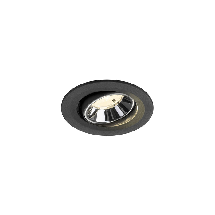 NUMINOS MOVE S, black/chrome recessed ceiling light 4000 K 20°