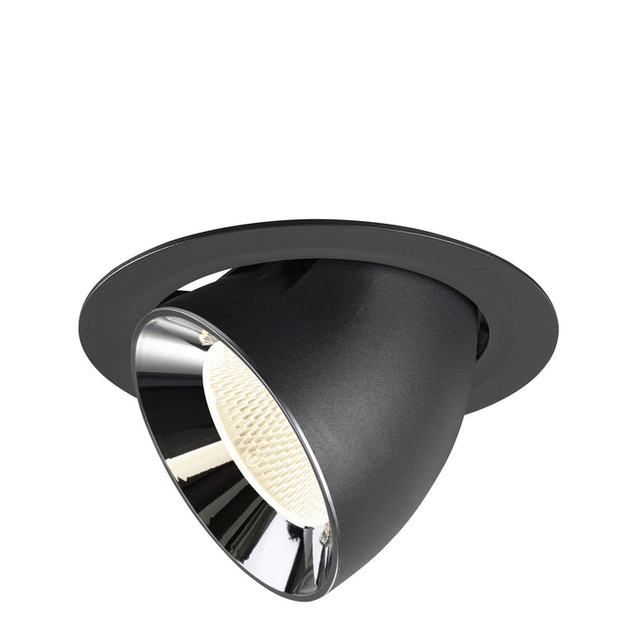 NUMINOS GIMBLE XL, black/chrome recessed ceiling light 4000 K 20°