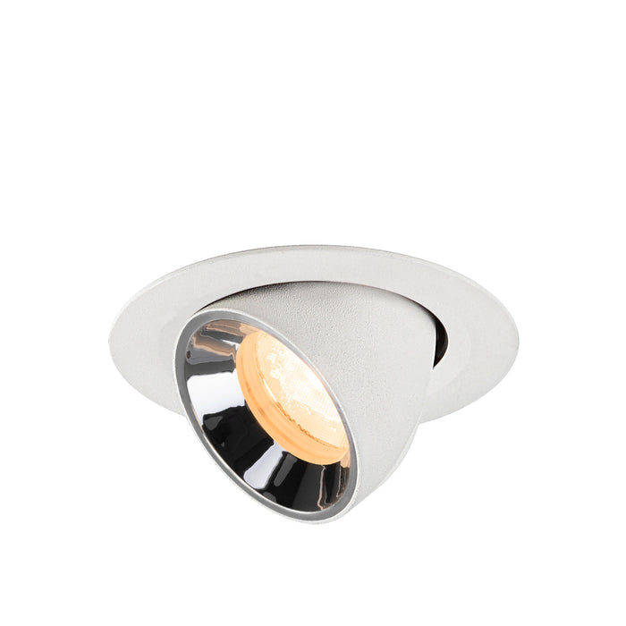 NUMINOS GIMBLE XS, white/chrom recessed ceiling light 2700 K 40°