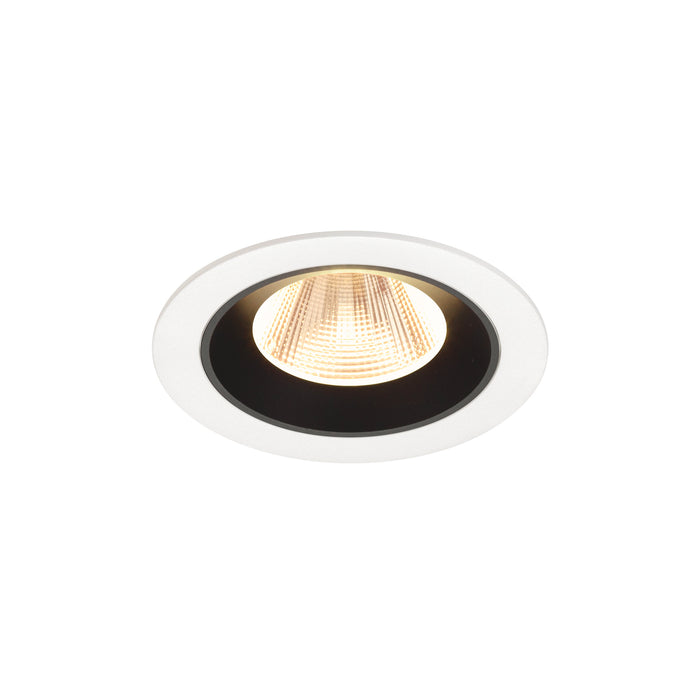 NUMINOS M, white/black recessed ceiling light 3000 K 20°