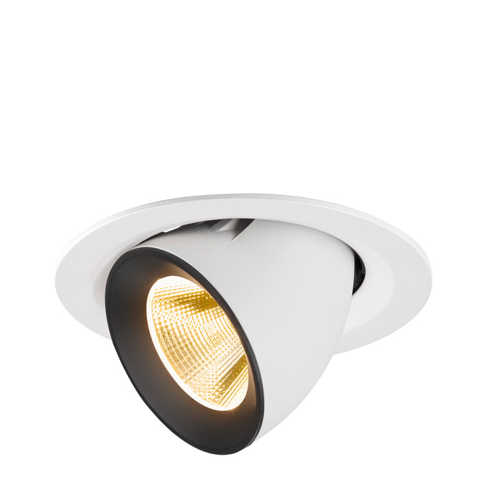 NUMINOS GIMBLE M, white/black recessed ceiling light 3000 K 20°