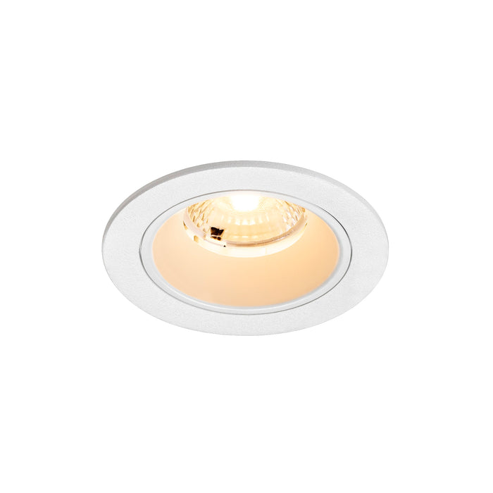 NUMINOS S, Recessed ceiling light, 3000 K, 40°, IP20, round, white
