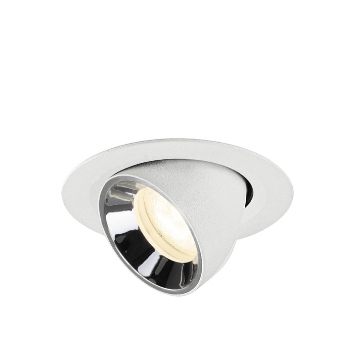 NUMINOS GIMBLE XS, white/chrom recessed ceiling light 4000 K 55°