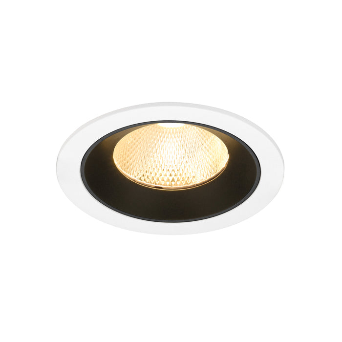 NUMINOS L, white/black recessed ceiling light 3000 K 20°